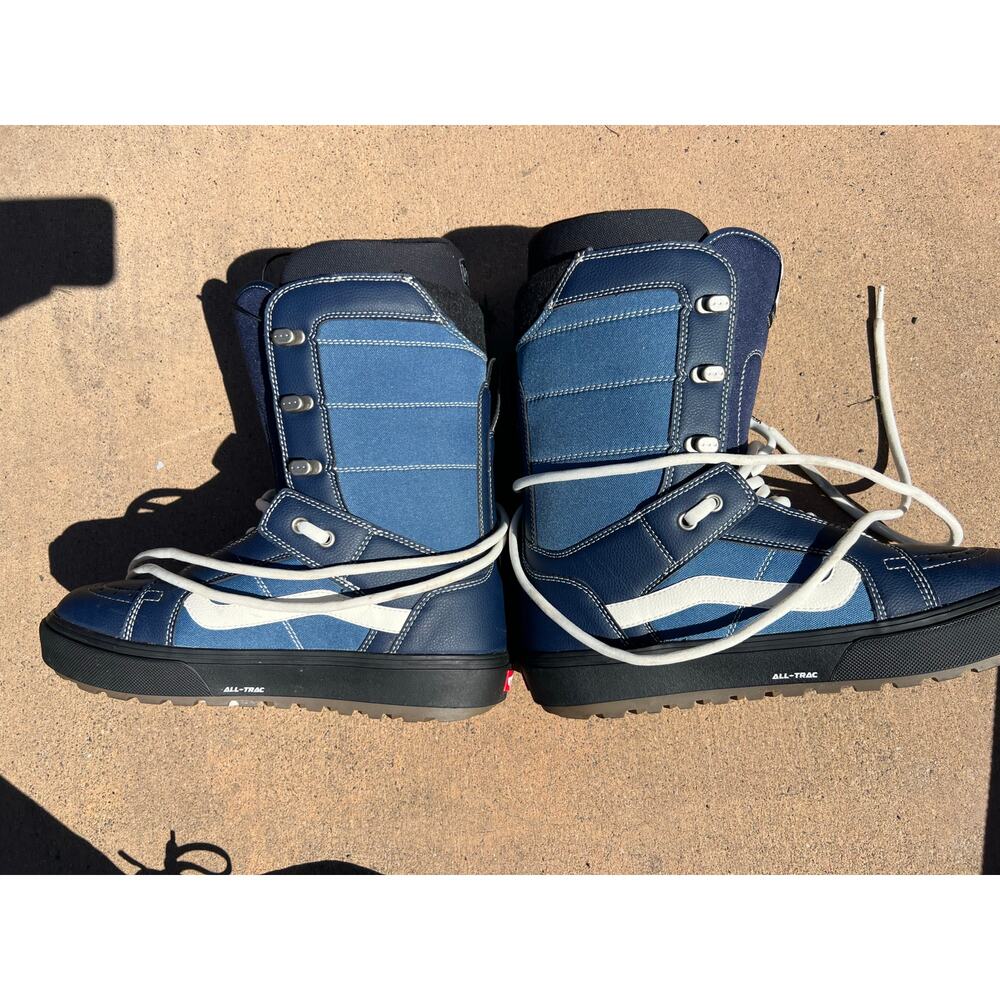 Vans Hi Standard OG Snowboard Boots Blue White Mens 11 All-Trac Lace Up - Picture 3 of 12